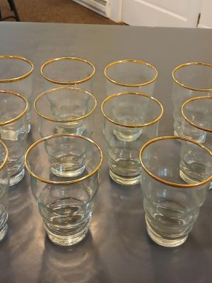 Gold Rim Glassware