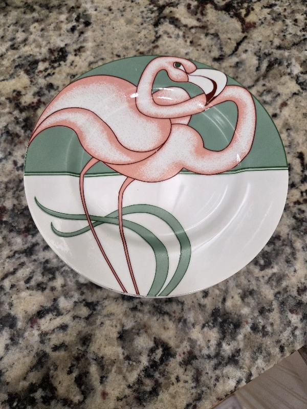 Set of Flamingo Plates