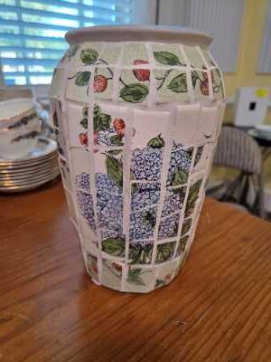 Blue Broken China Vase